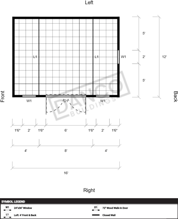 Side Lofted Barn 12x16 - Image 2