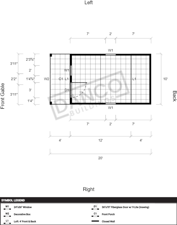 Lofted Barn Cabin 10x20 - Image 2