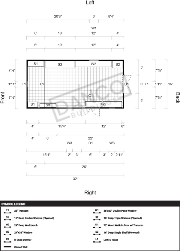 Dormer Shed 16x32 - Image 2