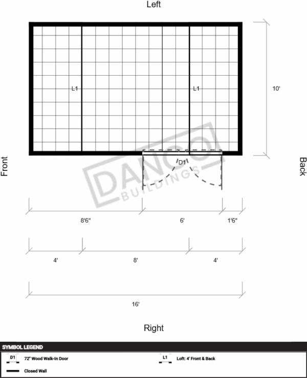 Side Lofted Barn 10x16 - Image 2