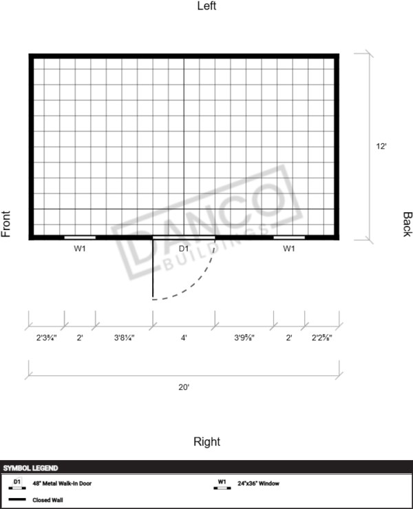 Extra Economy Metal GARDEN SHED 12x20 - Image 2