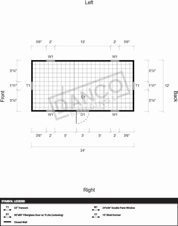 Dormer Shed 12x24 - Image 2