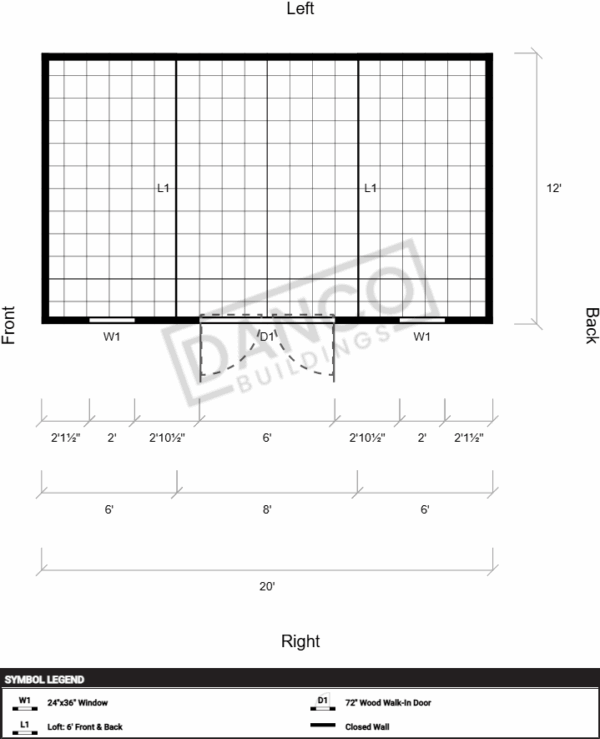 Side Lofted Barn 12x20 - Image 2