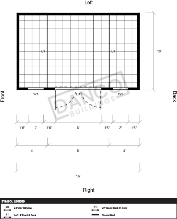 Side Lofted Barn 10x16 - Image 2