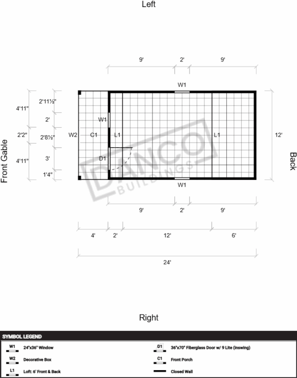Lofted Barn Cabin 12x24 - Image 2
