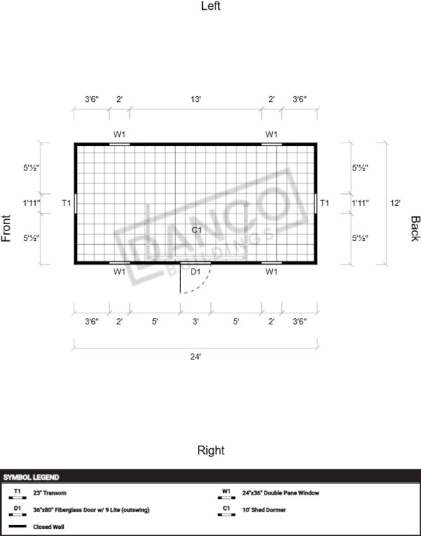 Dormer Shed 12x24 - Image 2