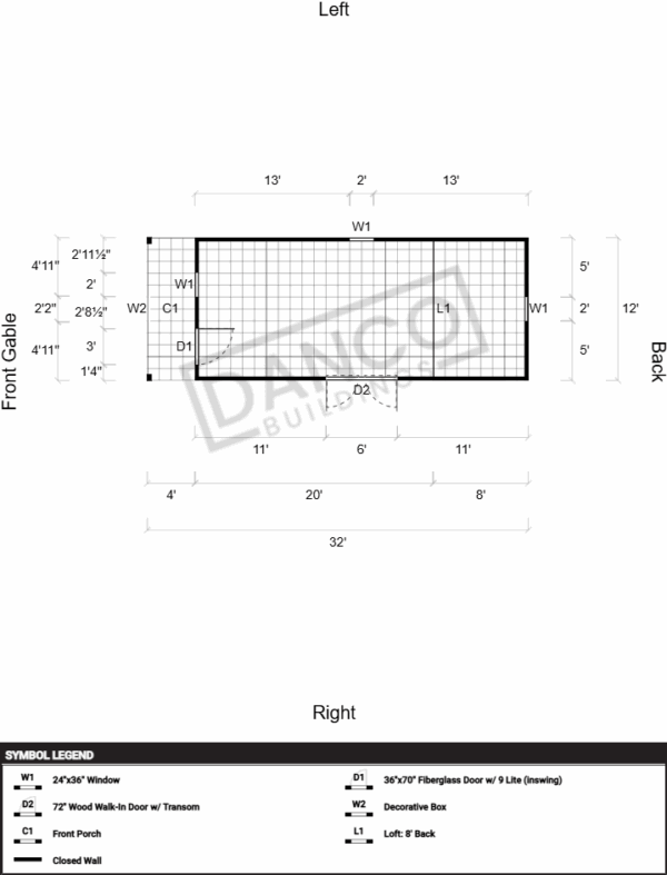 Lofted Barn Cabin 12x32 - Image 2