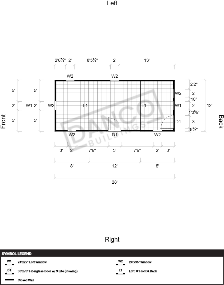 Side Lofted Barn 12x28 - Image 2